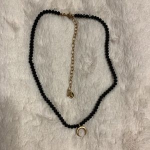Beaded Black Moon Chocker
